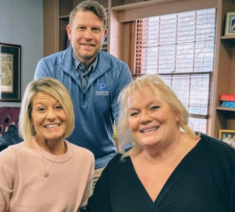 Kathy Weber with her client